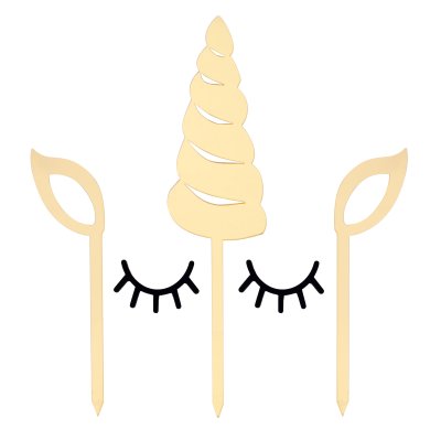 Unicorn Horn, Eyes & Ears Acrylic Cake Topper