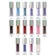 Group photo of all the PME Magic Sparkles Edible glitter in clear 3g jars