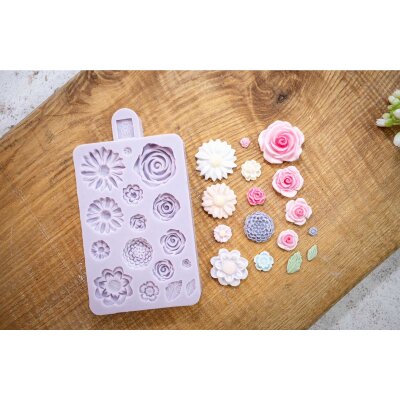 Karen Davies Sugarcraft Miniature Flowers Silicone Mould Lollipop Cake Supplies