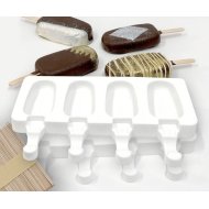 Wholesale Ice Cream Molds Popsicle Silicone Heart Shapes 4 Cavities Cake Cakesicle  Molds with 50 Wooden Sticks for Kids From m.