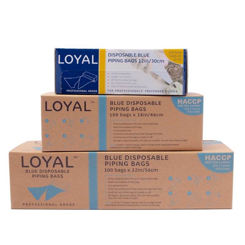 Loyal Disposable Piping Bags Roll of 100 Blue Lollipop Cake Supplies