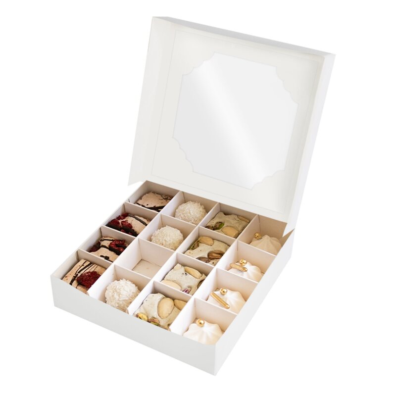 Treat Box with Window 16 Cavities Pack of 5 Lollipop Cake Supplies