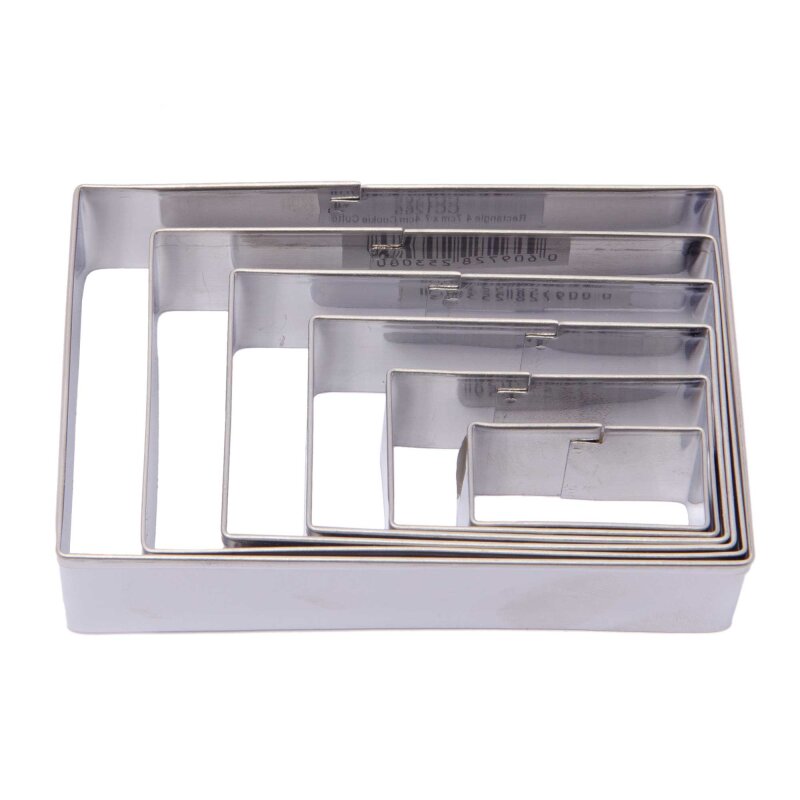 Rectangle Stainless Steel Cookie Cutters Lollipop Cake Supplies