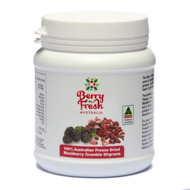 Berry Fresh - Freeze Dried Blackberry Crumble - 60g | Lollipop Cake Supplies
