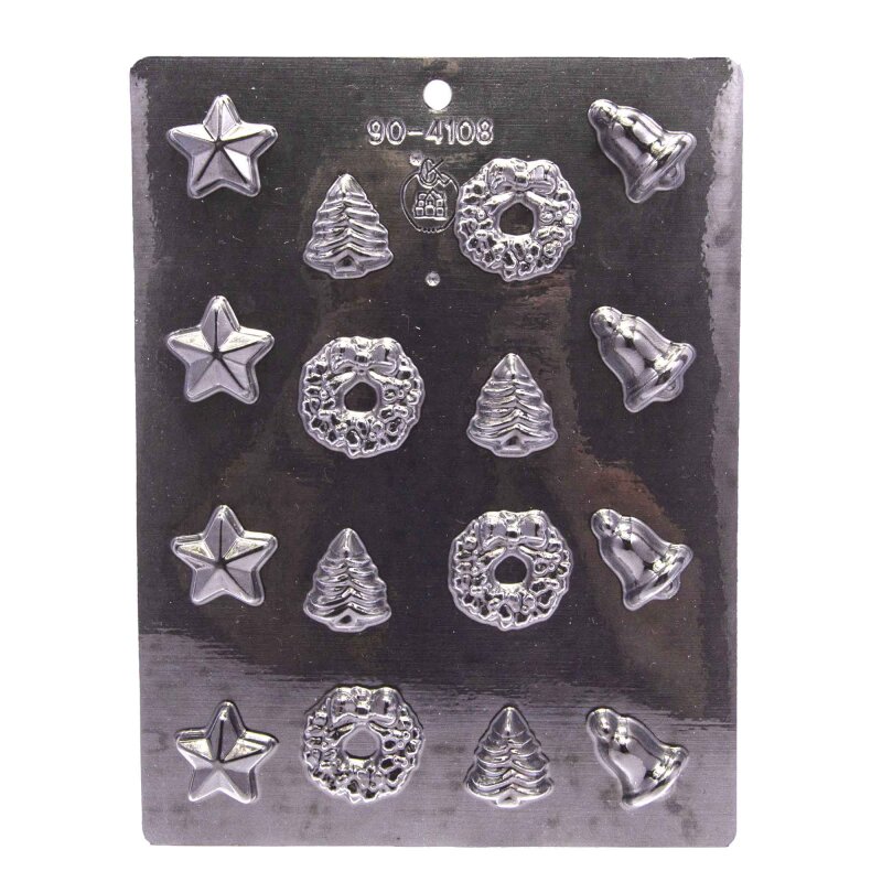 Chocolate Mould - Assorted Christmas - 16 per mould | Lollipop Cake