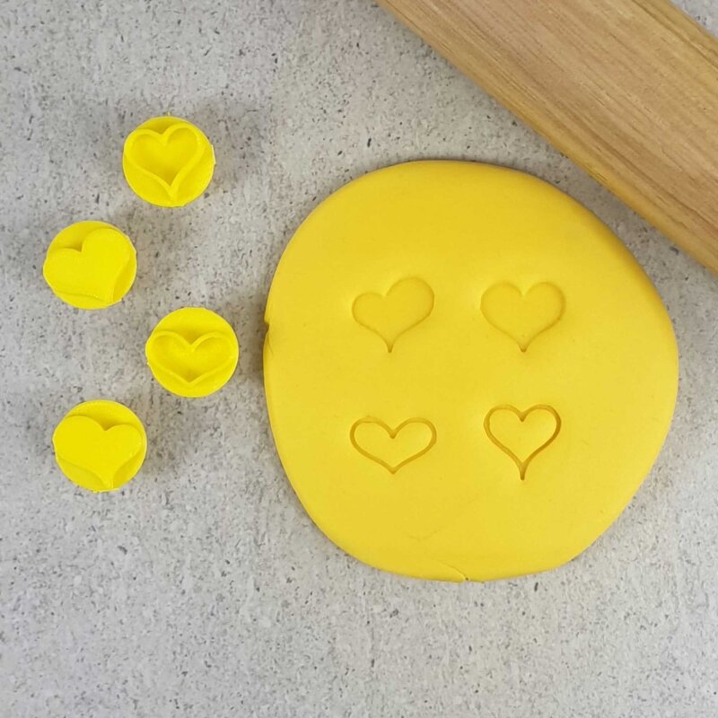 Custom Cookie Cutters Hearts Embosser Set Lollipop Cake Supplies