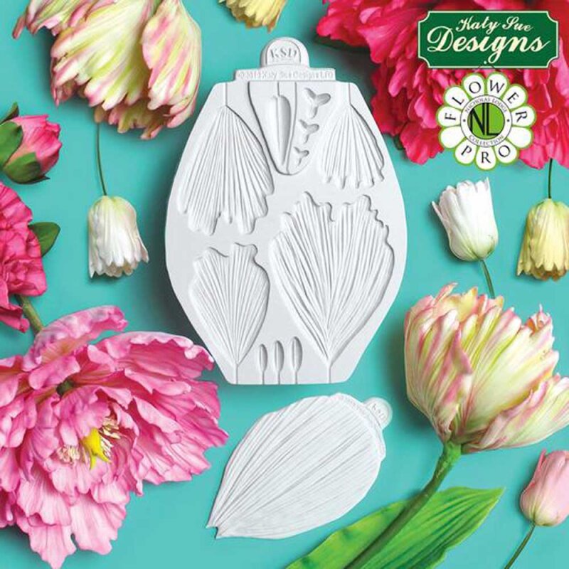 Katy Sue Designs Flower Pro Peony & Tulip Silicone Mould & Veiner