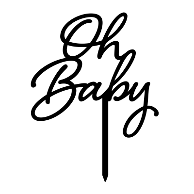 Baby top cake topper