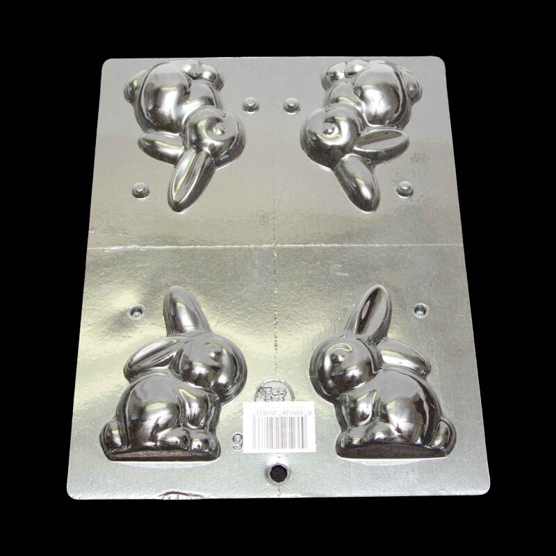 Easter Bunny 3d Chocolate Mould 4 Per Mould Lollipop Cake Supplies