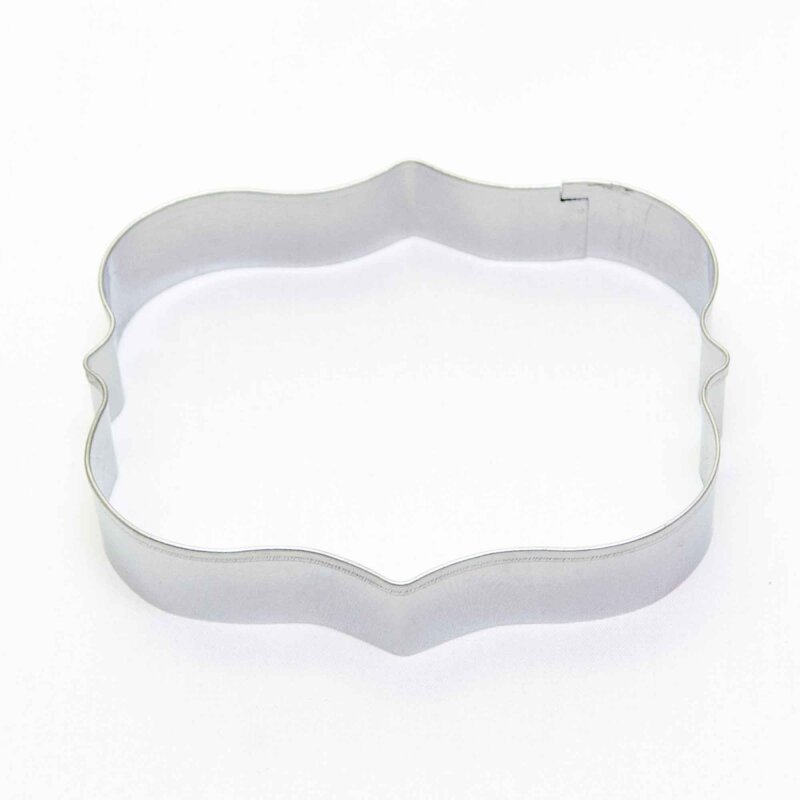 Rectangle Scroll Plaque Stainless Steel Cookie Cutter Regular Lollipop Cake Supplies