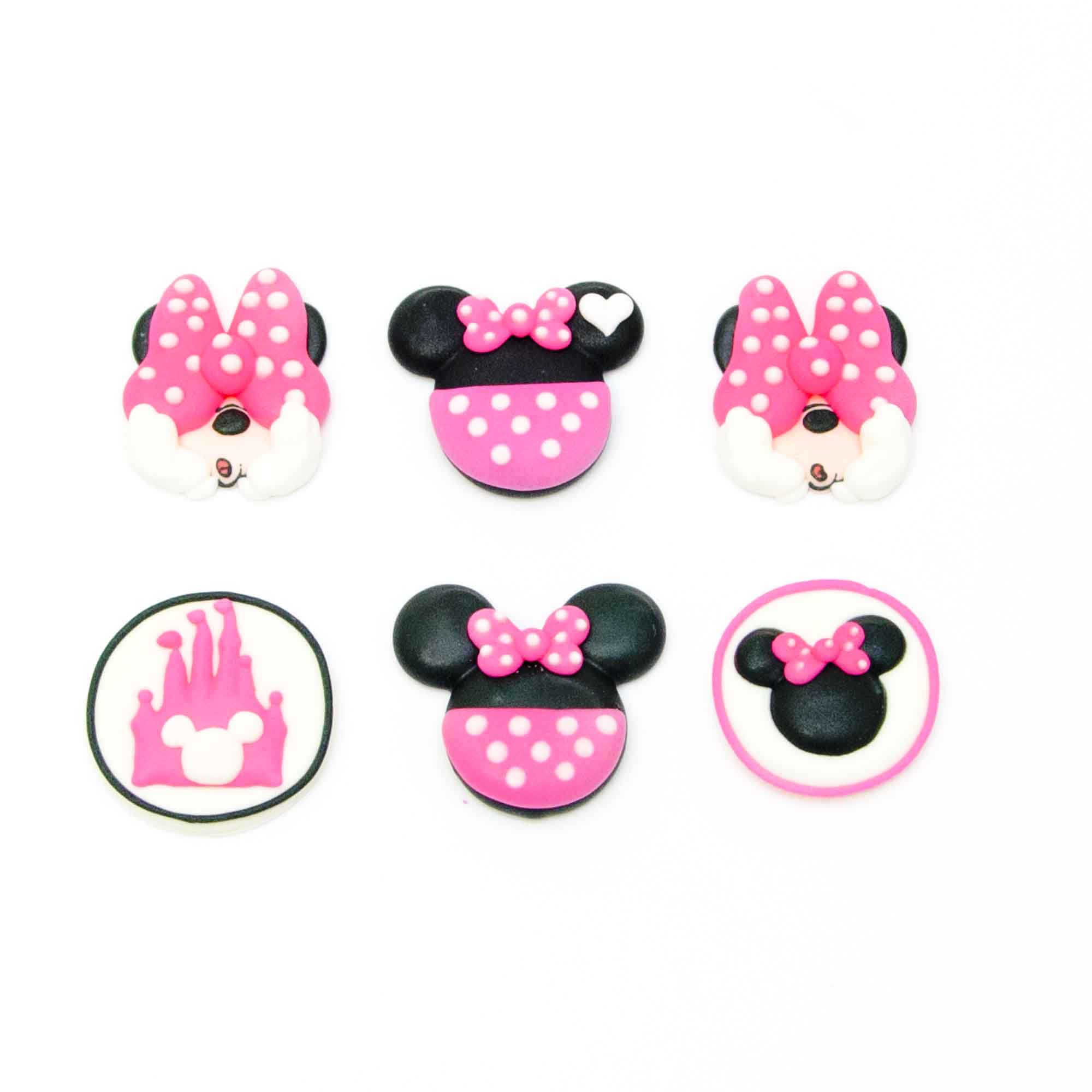 Minnie Mouse Sugar Decorations - Pack of 6 | Lollipop Cake ...