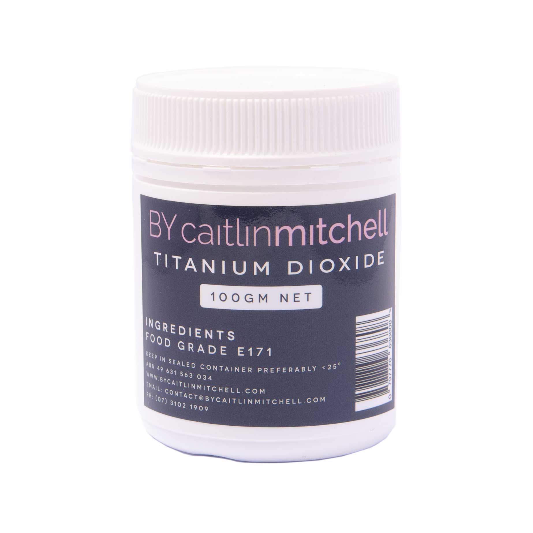 Powdered Food Colour Titanium Dioxide 100g Bottle Lollipop Cake