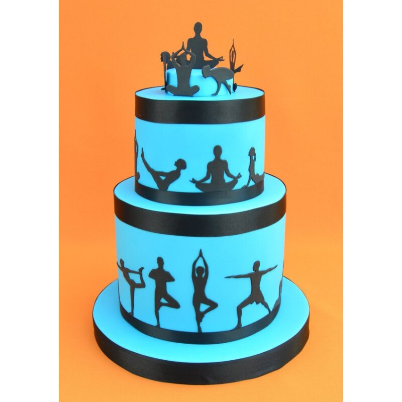 Patchwork Cutter Yoga Silhouette Set Lollipop Cake Supplies