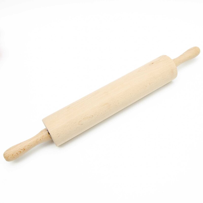 Wooden Rolling Pin with handles - 50cm wide | Lollipop ...