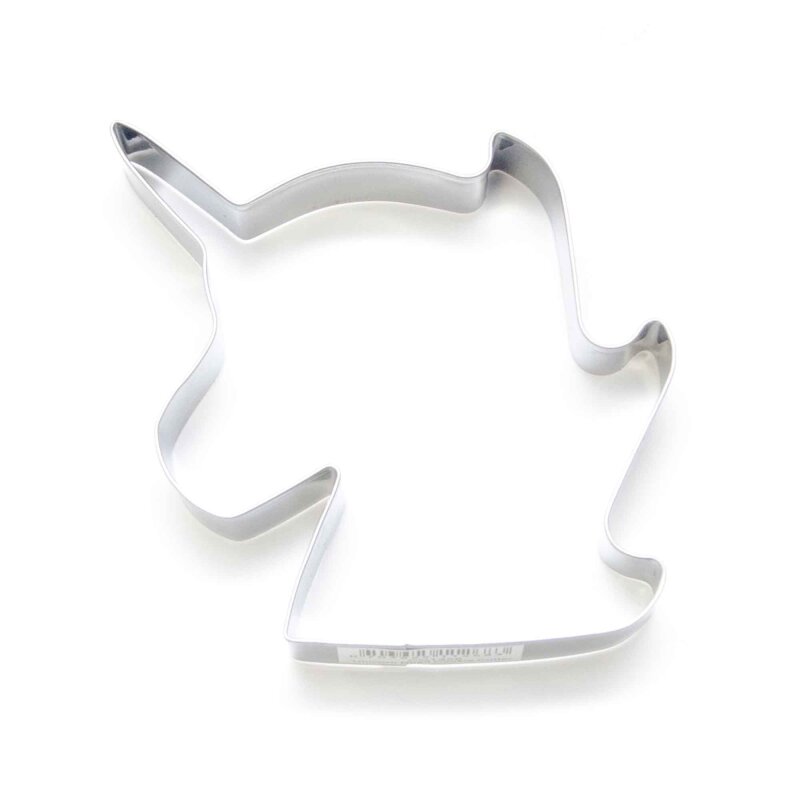 Unicorn Head Stainless Steel Cookie Cutter Regular Lollipop