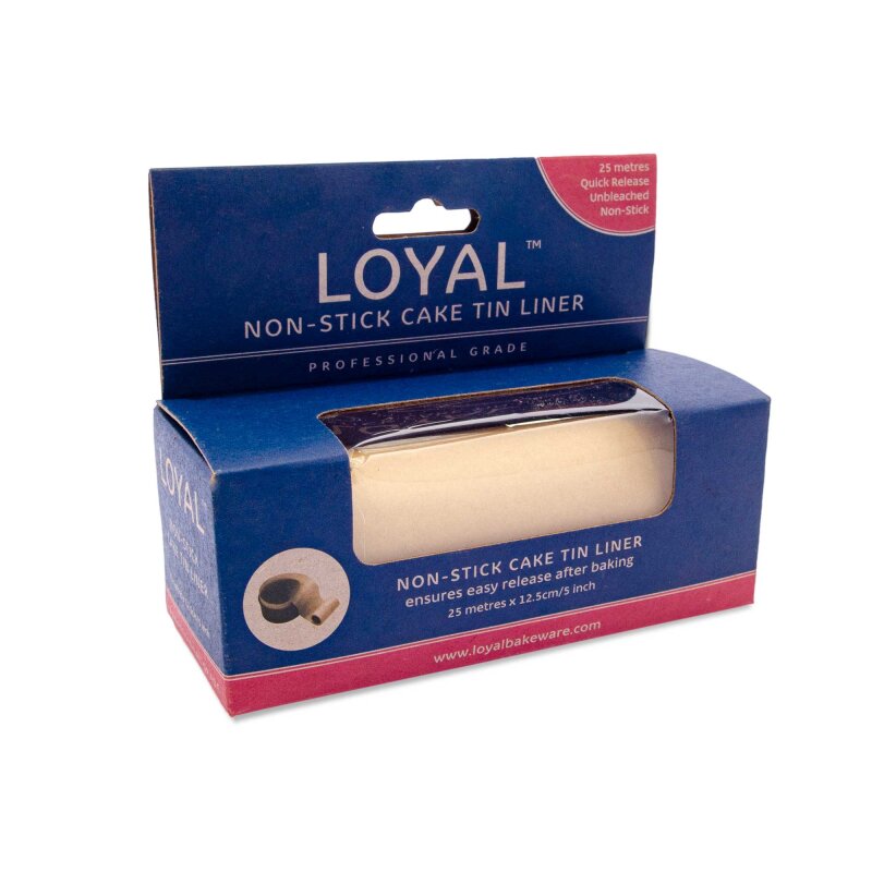 Loyal Non Stick Cake Tin Liner Baking Paper Roll 12 5cm Wide X 25m Long Loyal Non Stick Cake Tin Liner Baking Paper Roll 12 5cm Wide X 25m Long