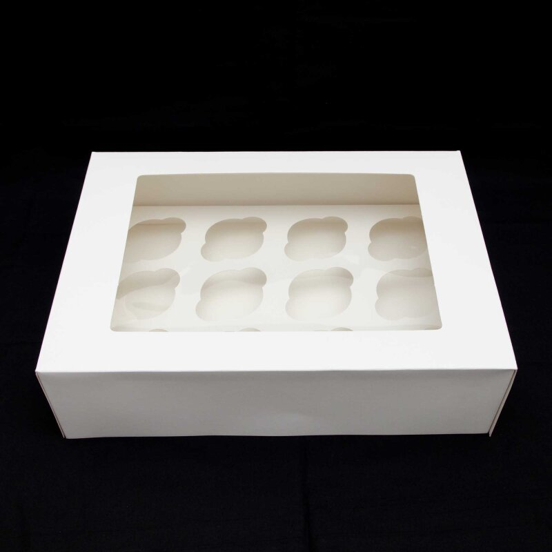 Regular Cupcake Box with Insert & Window - Holds 12 ...