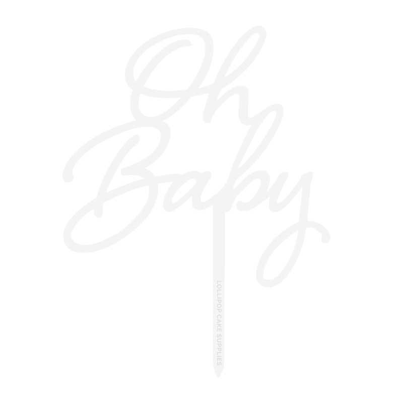 Oh Baby Acrylic Cake Topper Lollipop Cake Supplies