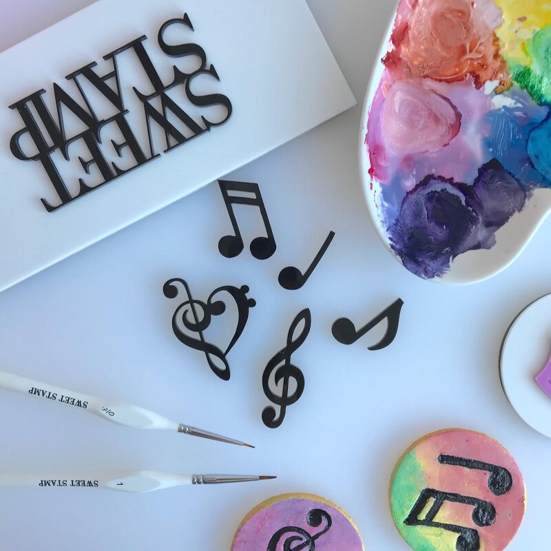 sweet stamp elements set music notes music note stamp