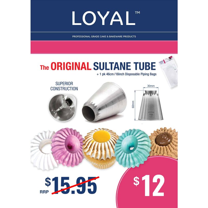 Loyal Sultane Piping Tip Set Includes 18 Piping Bags Lollipop